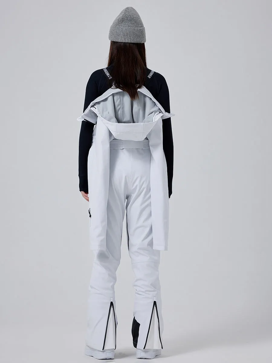 Cute Slim One Piece Ski Suit High Neck Snowsuits