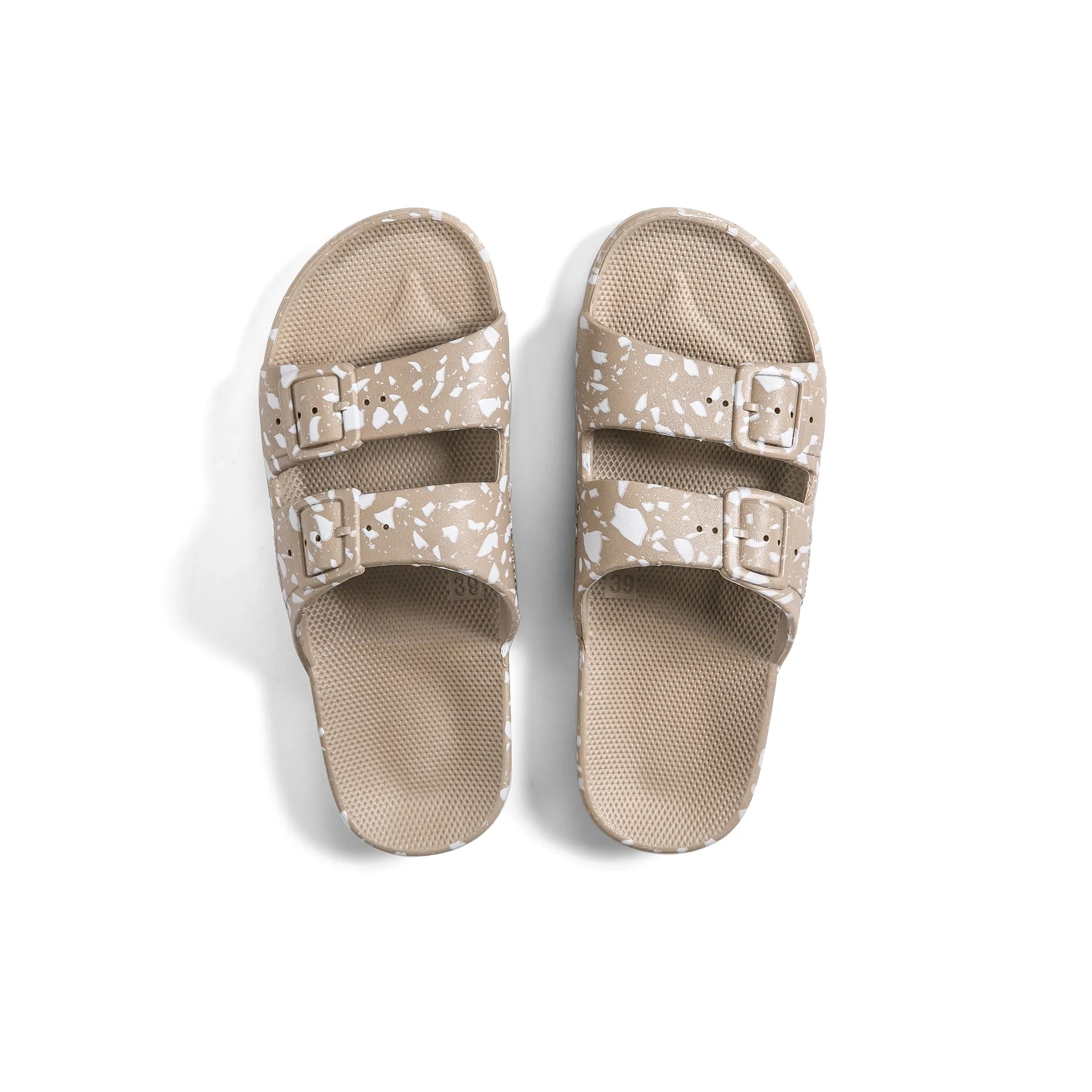 Slippers Freedom Moses White Terrazzo Smoke
